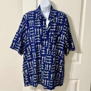 Back East Men’s SS Button Up | XL | 100% Cotton | Swordfish